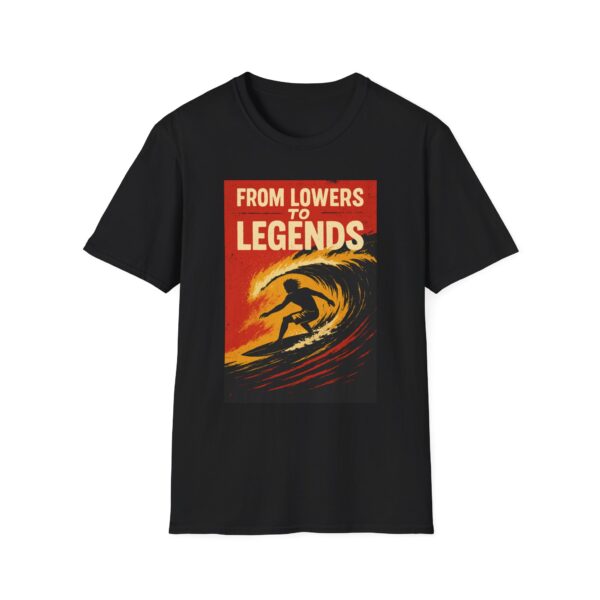 Lower Trestles Trestles Beach Surfing Legends Unisex Softstyle T-Shirt - From Lowers to Legends Design - Image 5